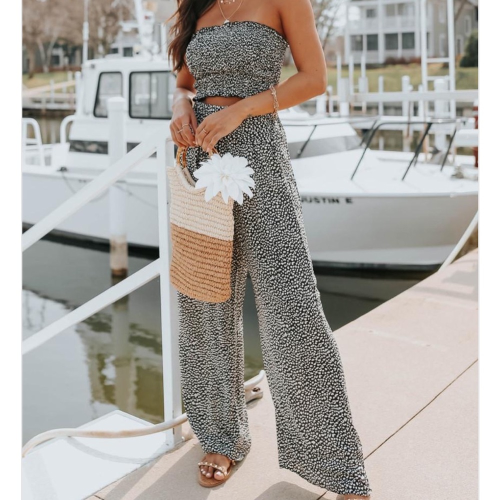 Magnolia tube top & palazzo pants set